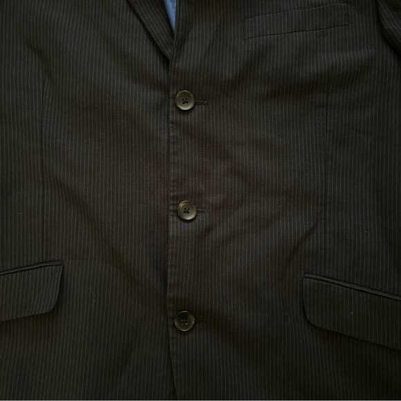 Billy London three button black pinstripe jacket blazer size 42
 b33 - Picture 4 of 5